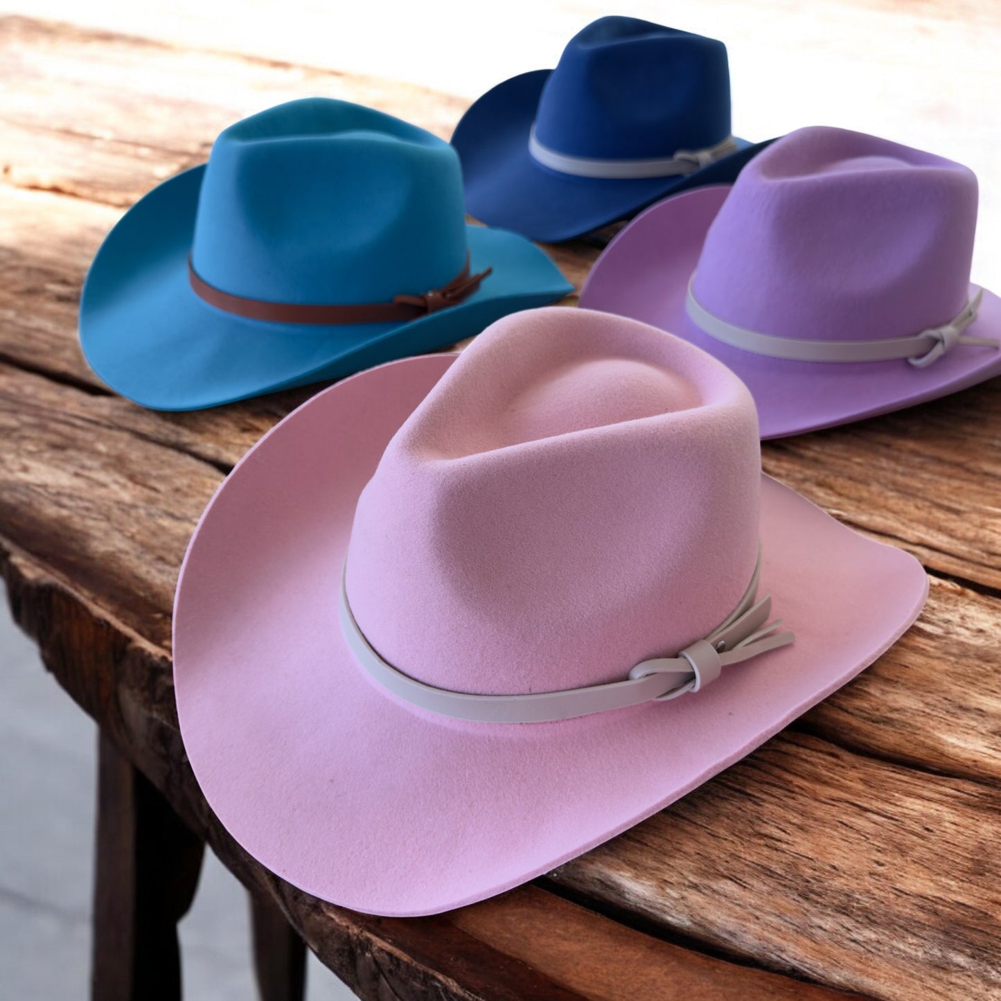 Premium Australian Wool Cowboy Hat with Leather Band