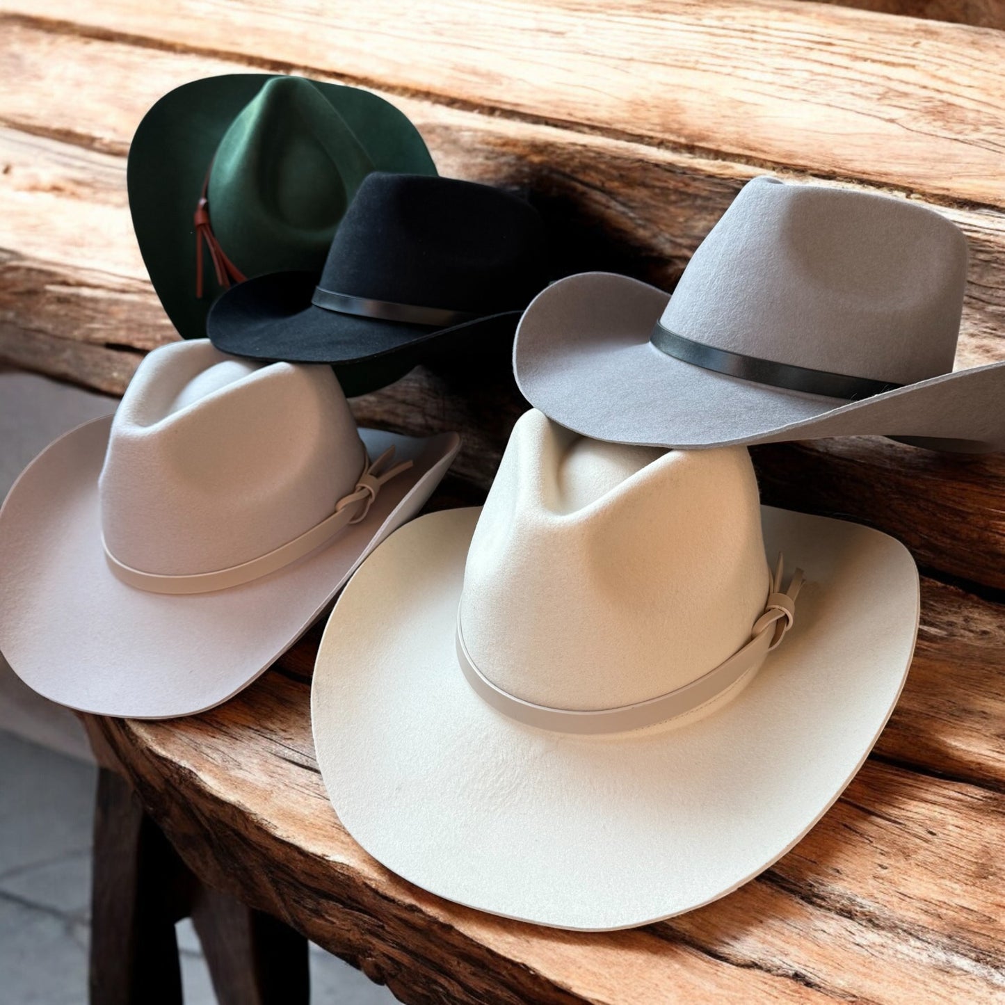Premium Australian Wool Cowboy Hat with Leather Band