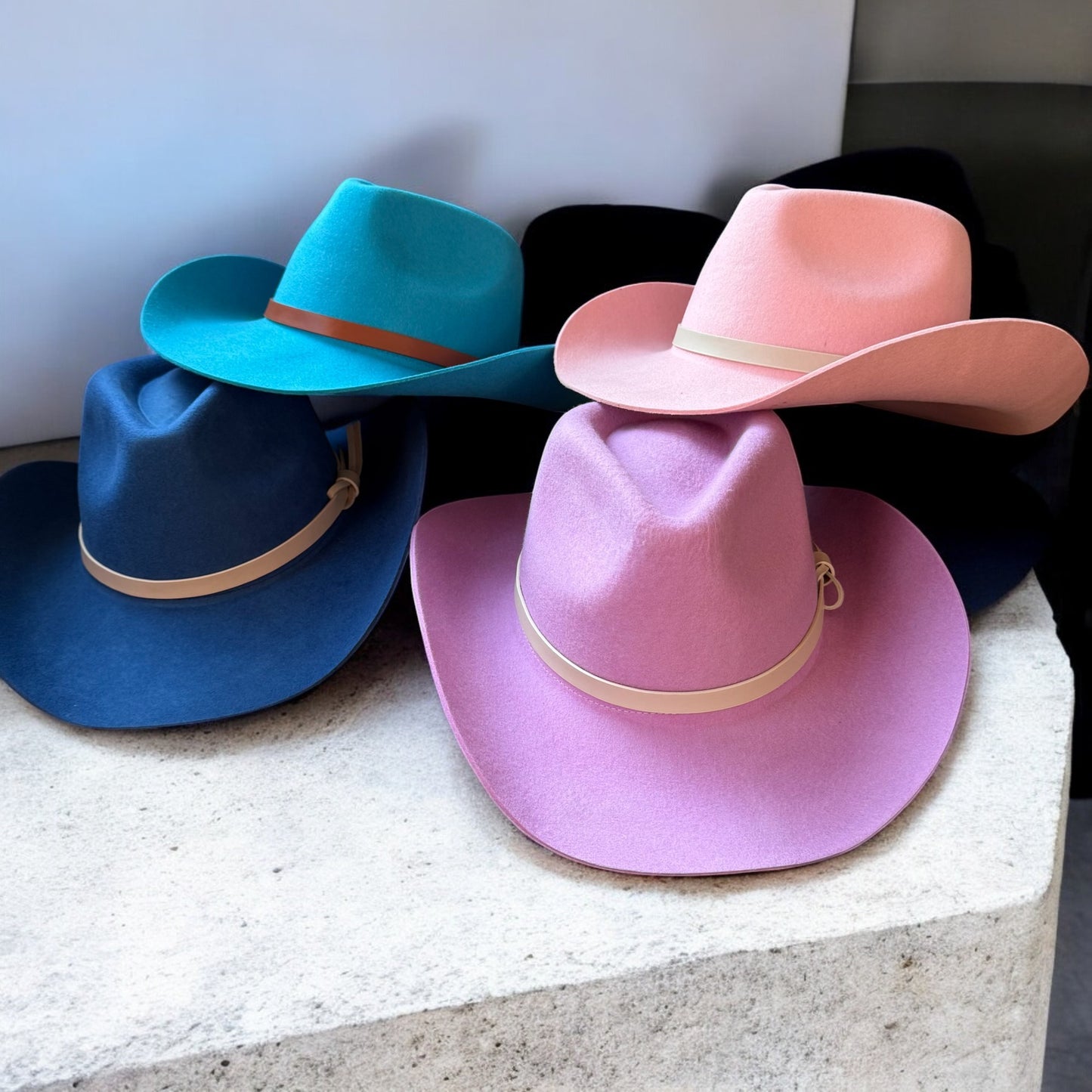 Premium Australian Wool Cowboy Hat with Leather Band