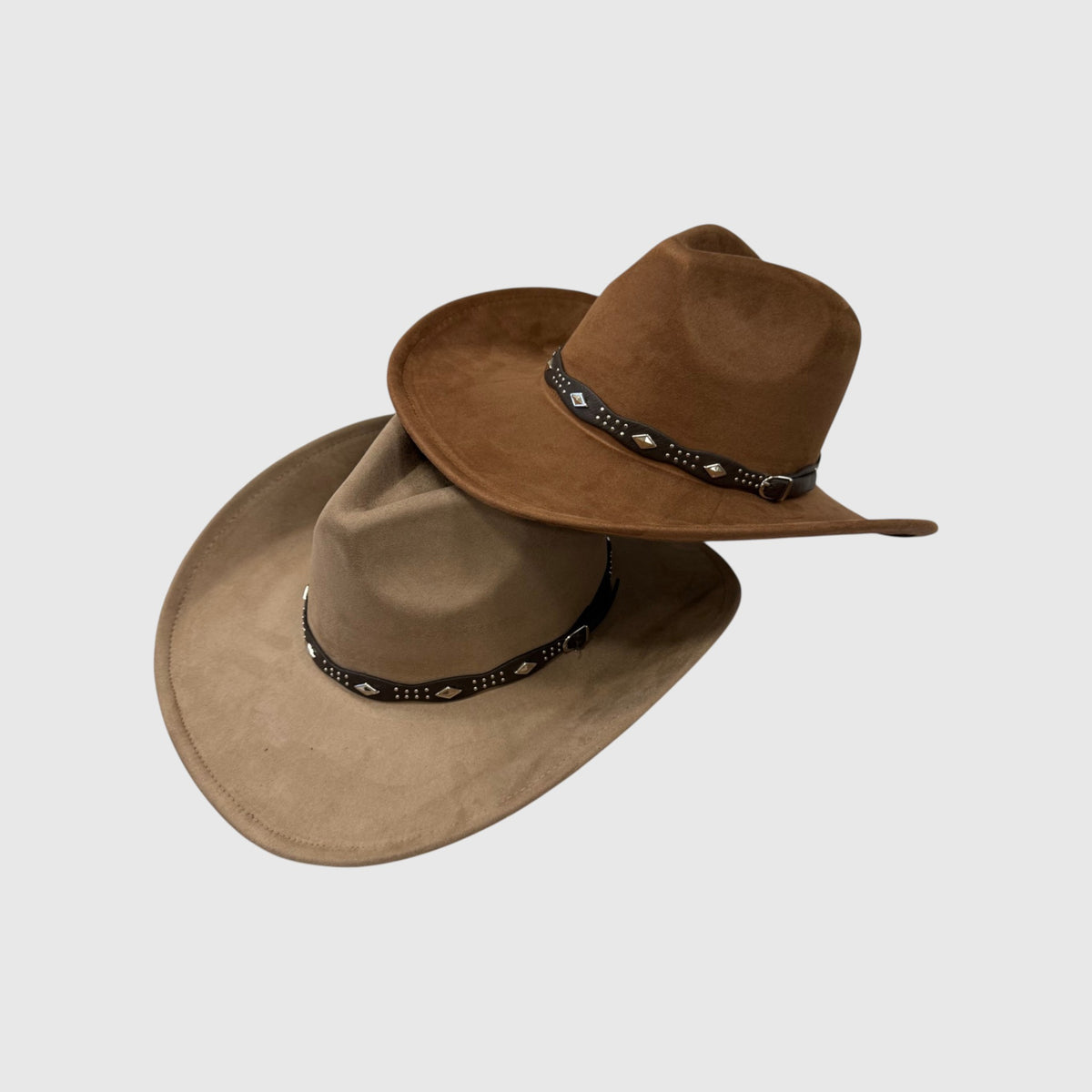 Studded Concho Band Vegan Suede Western Fedora – Women's | SOLOVE