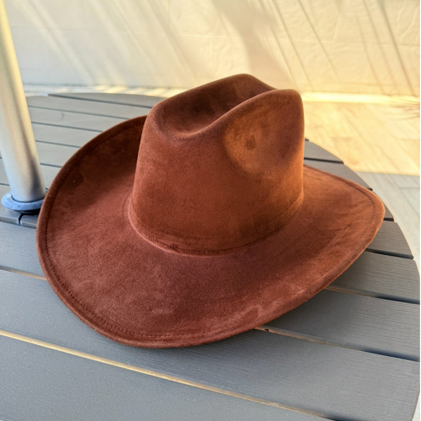 Vegan Suede Cattleman Cowboy Hat