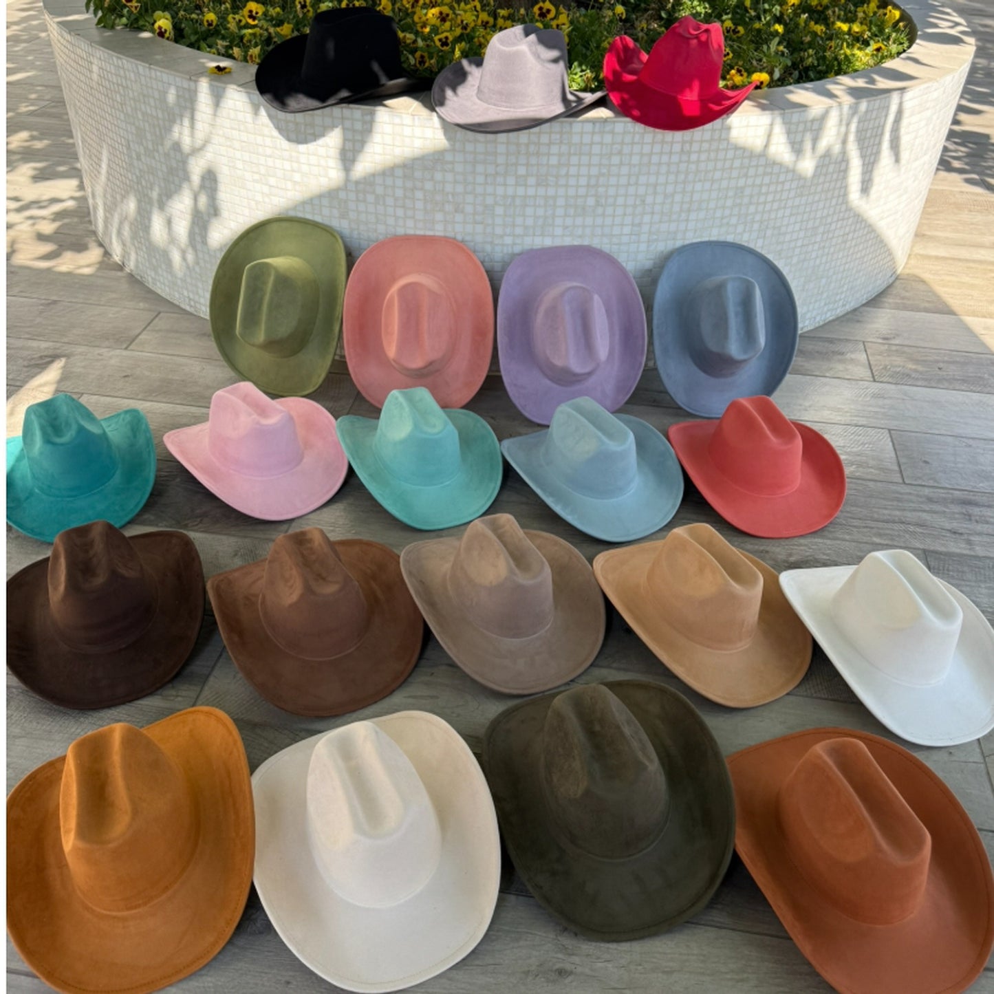 Vegan Suede Cattleman Cowboy Hat