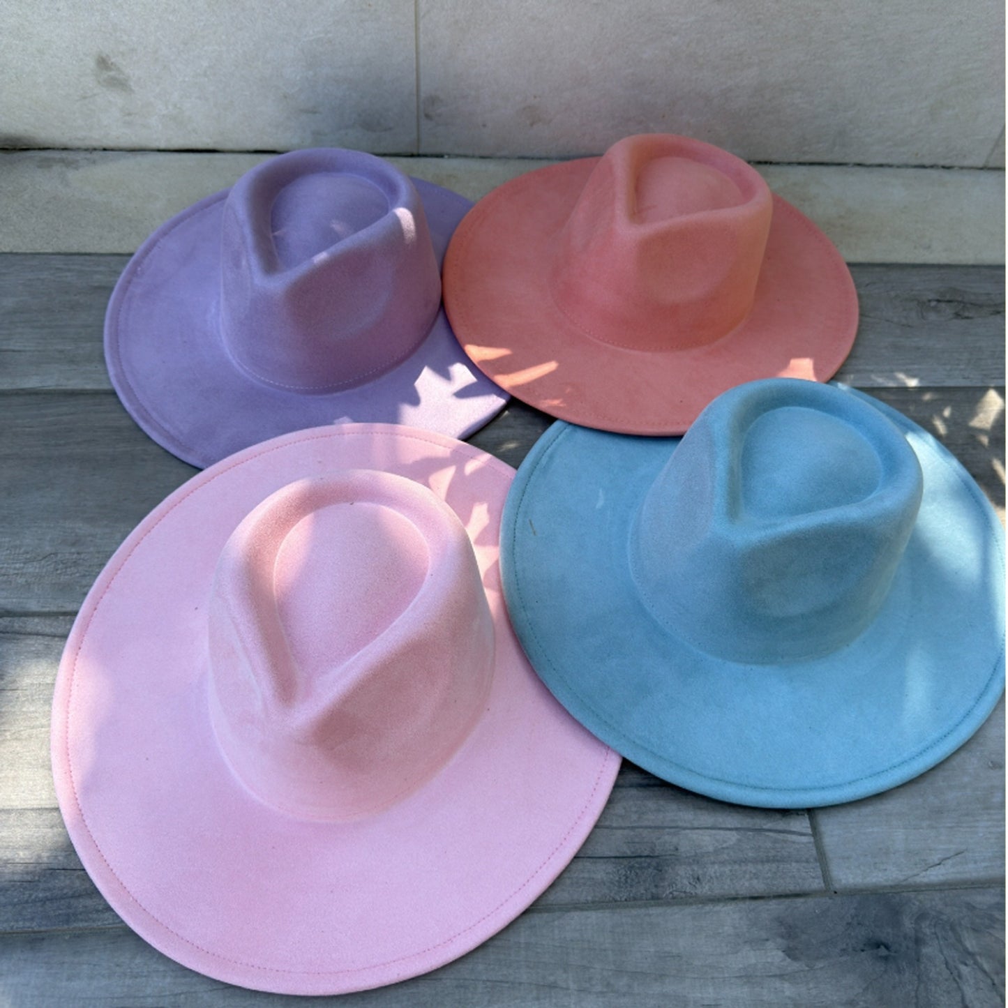 Vegan Suede Wide Brim Rancher Hat