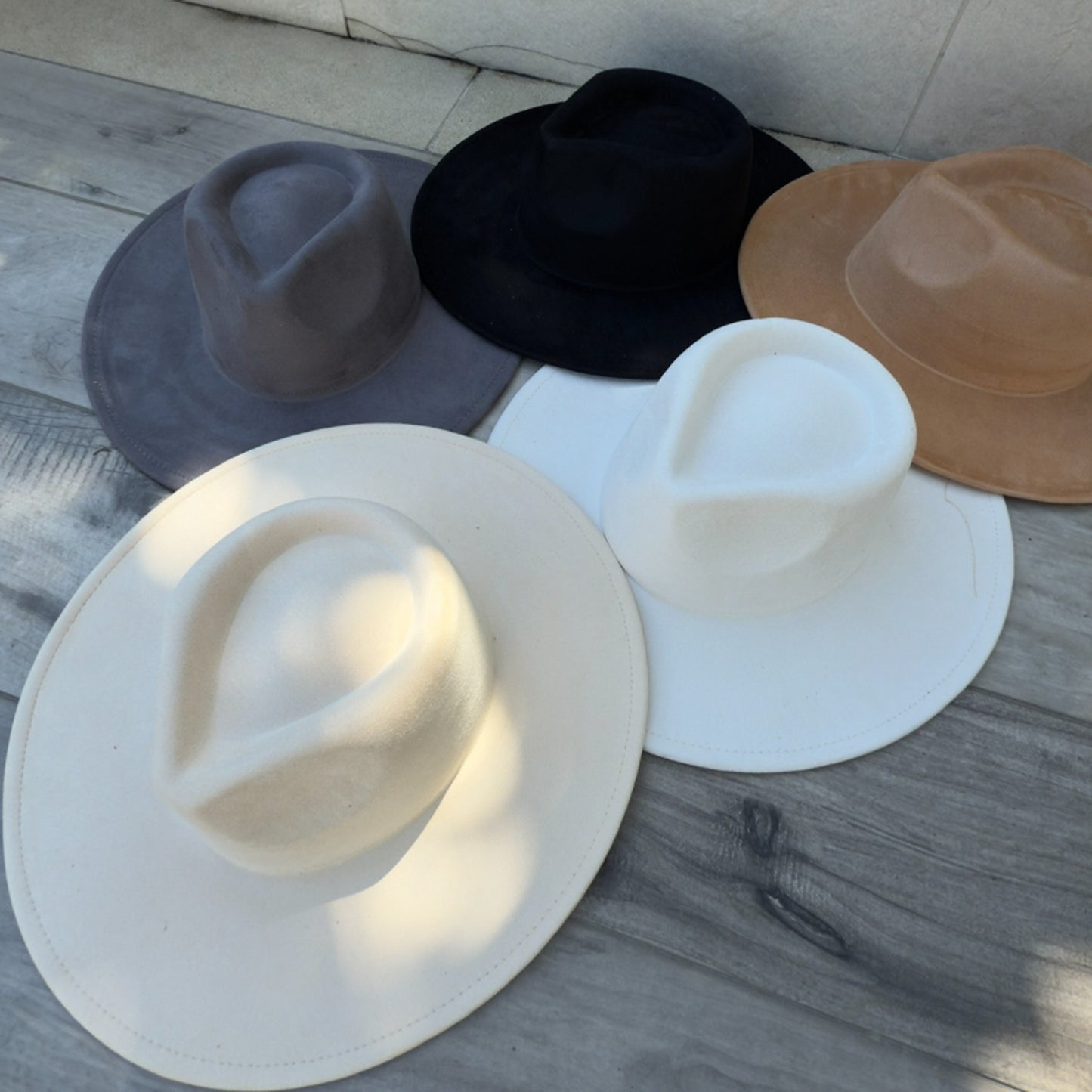Vegan Suede Wide Brim Rancher Hat