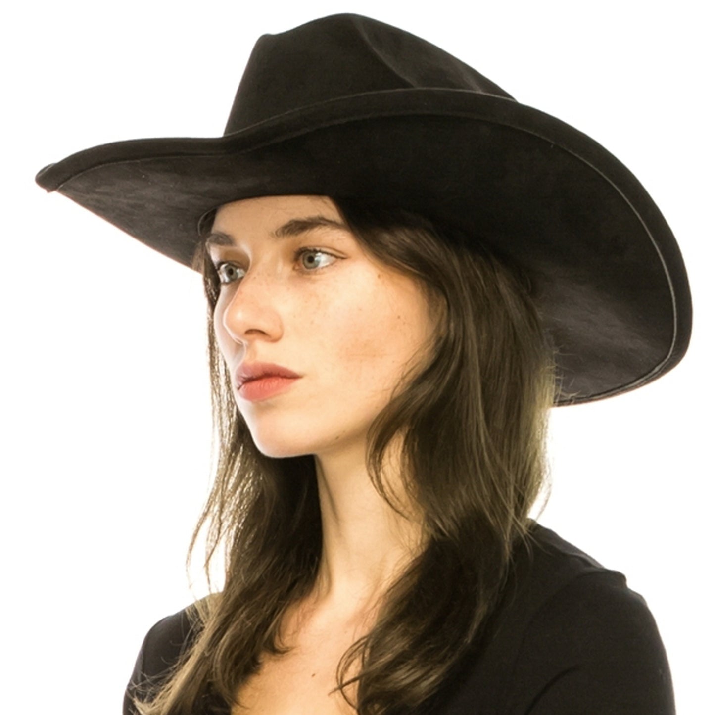 Vegan Suede Cattleman Cowboy Hat
