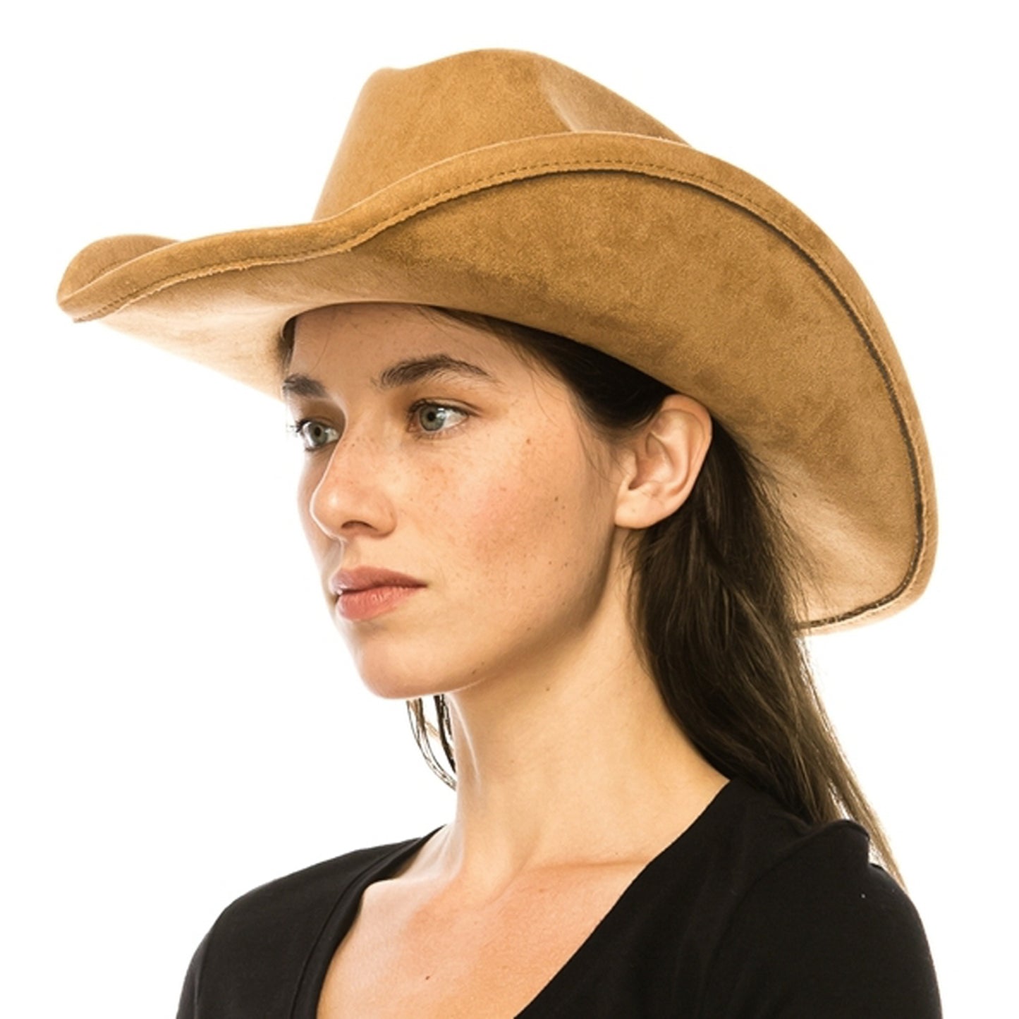 Vegan Suede Cattleman Cowboy Hat