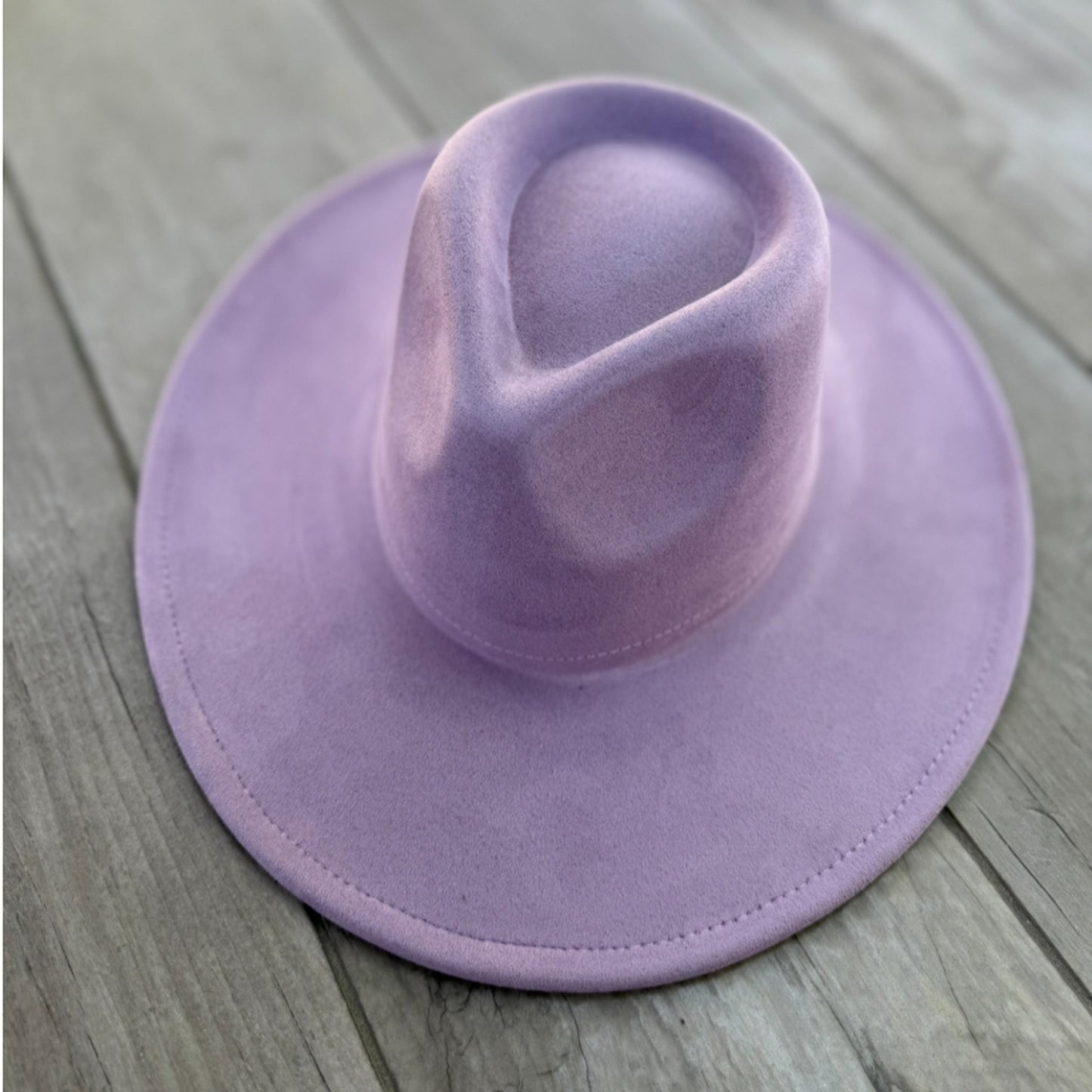 Vegan Suede Wide Brim Rancher Hat
