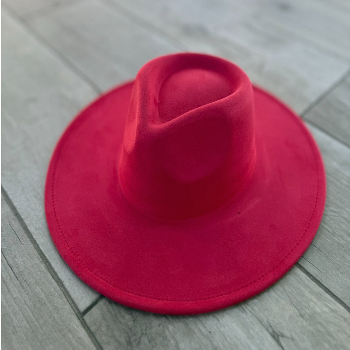 Vegan Suede Wide Brim Rancher Hat