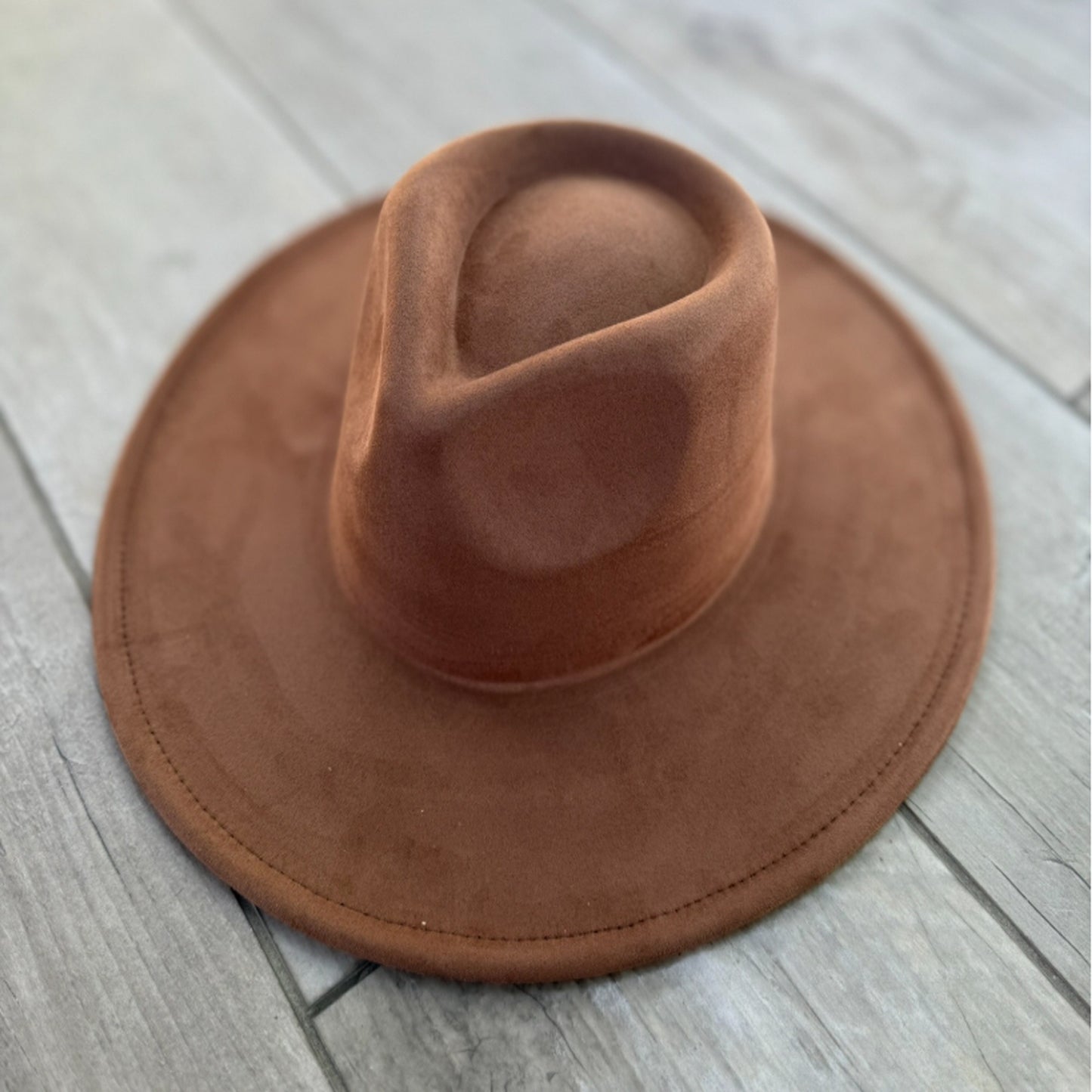Vegan Suede Wide Brim Rancher Hat
