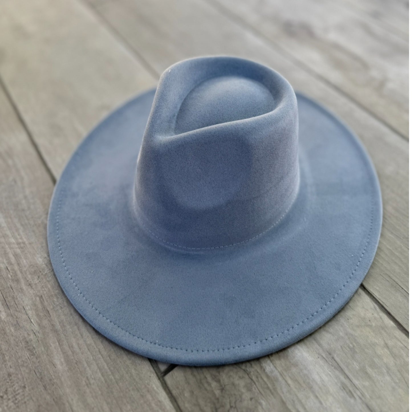 Vegan Suede Wide Brim Rancher Hat