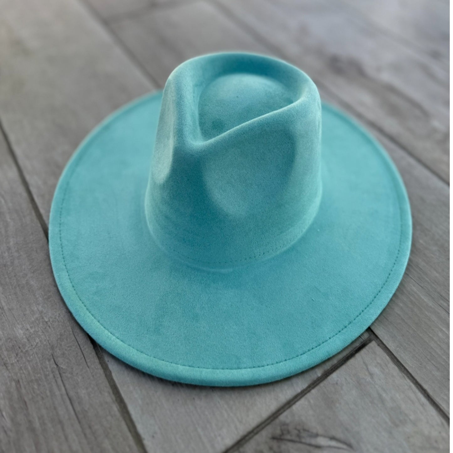 Vegan Suede Wide Brim Rancher Hat