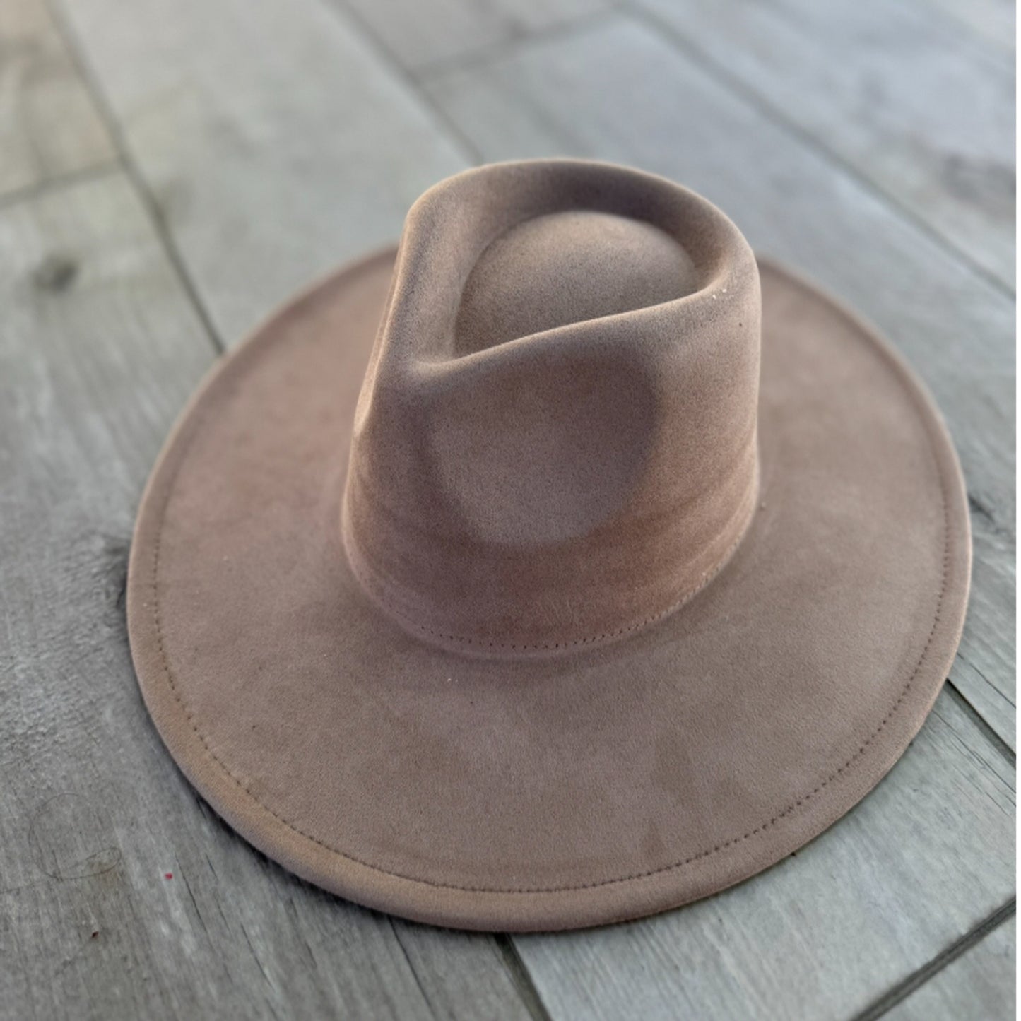 Vegan Suede Wide Brim Rancher Hat