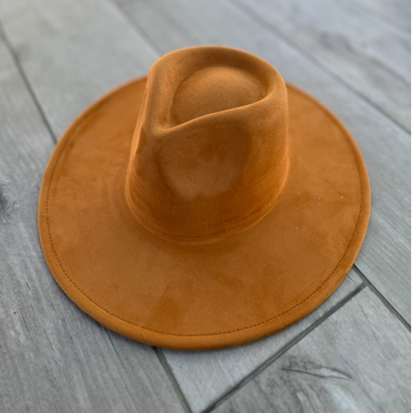 Vegan Suede Wide Brim Rancher Hat