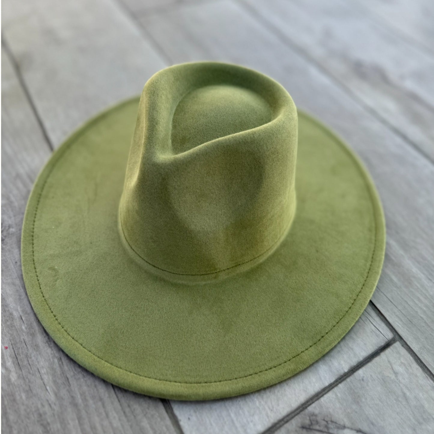 Vegan Suede Wide Brim Rancher Hat