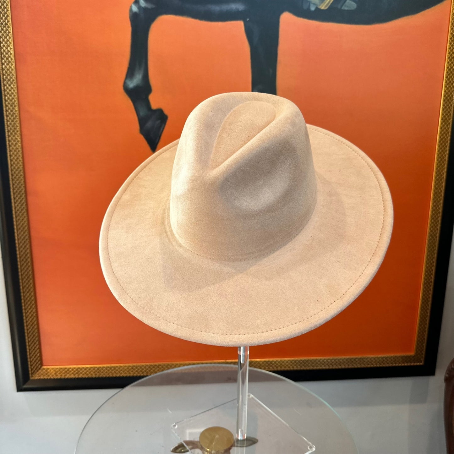 VEGAN SUEDE FEDORA HAT