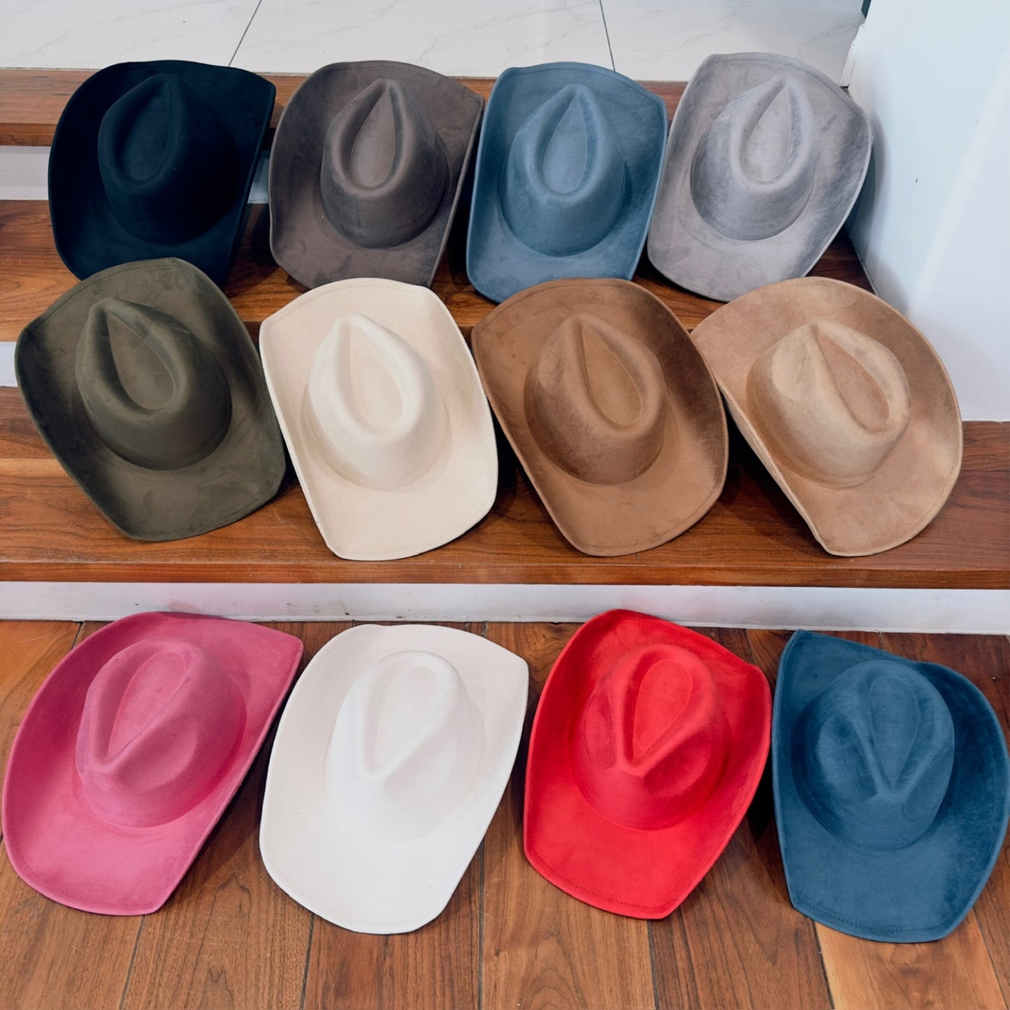 FASHION VEGAN SUEDE COWBOY HAT