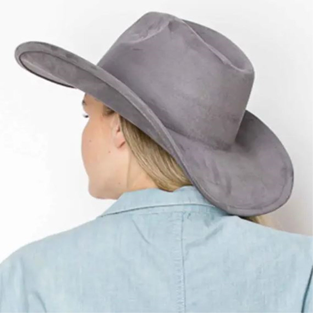 VEGAN SUEDE COWBOY HAT