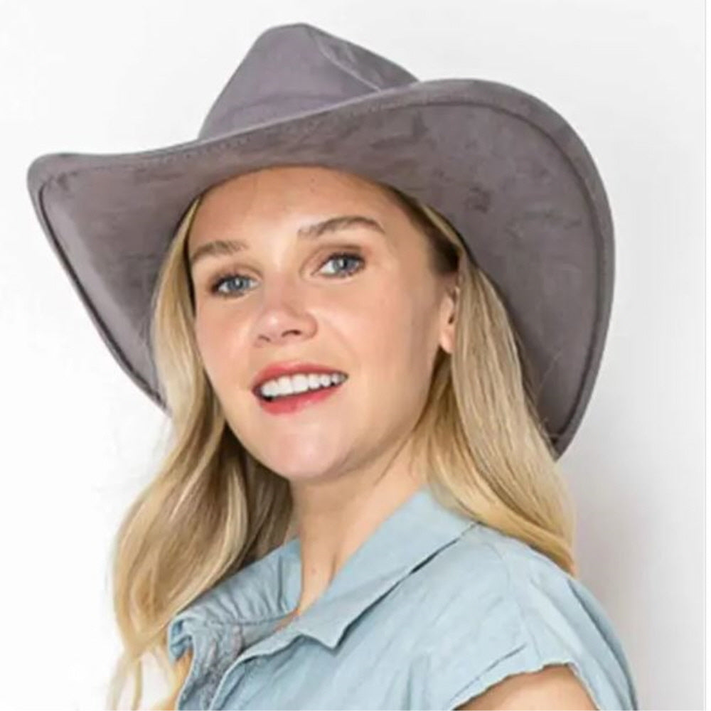 VEGAN SUEDE COWBOY HAT