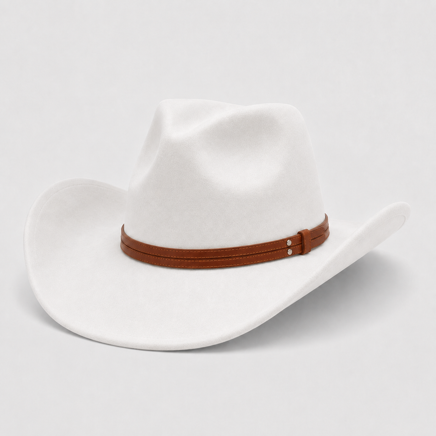 Double-Strand Western Leather Hat Band – Brown
