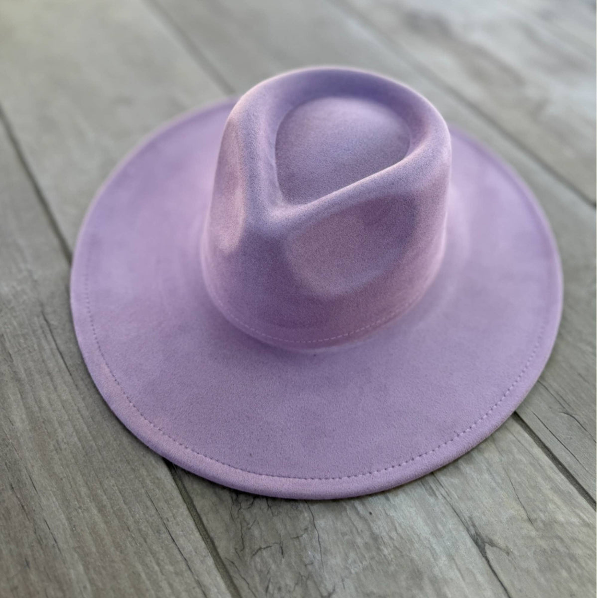 Vegan Suede Wide Brim Rancher Hat – Structured Flat Brim