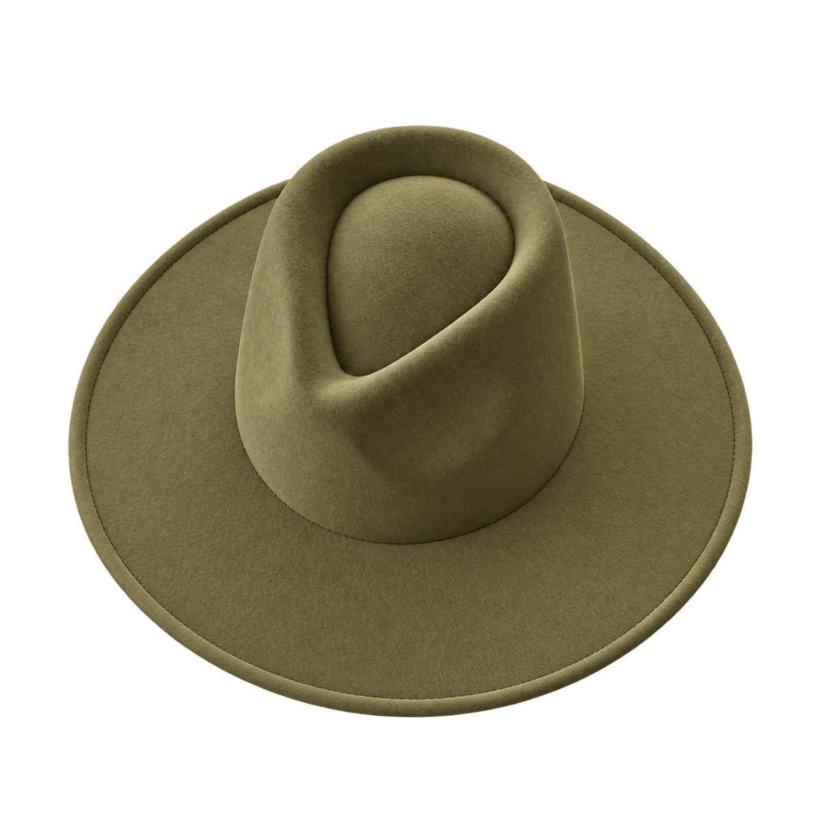 Vegan Felt Wide Brim Rancher Hat in Faux Felt
