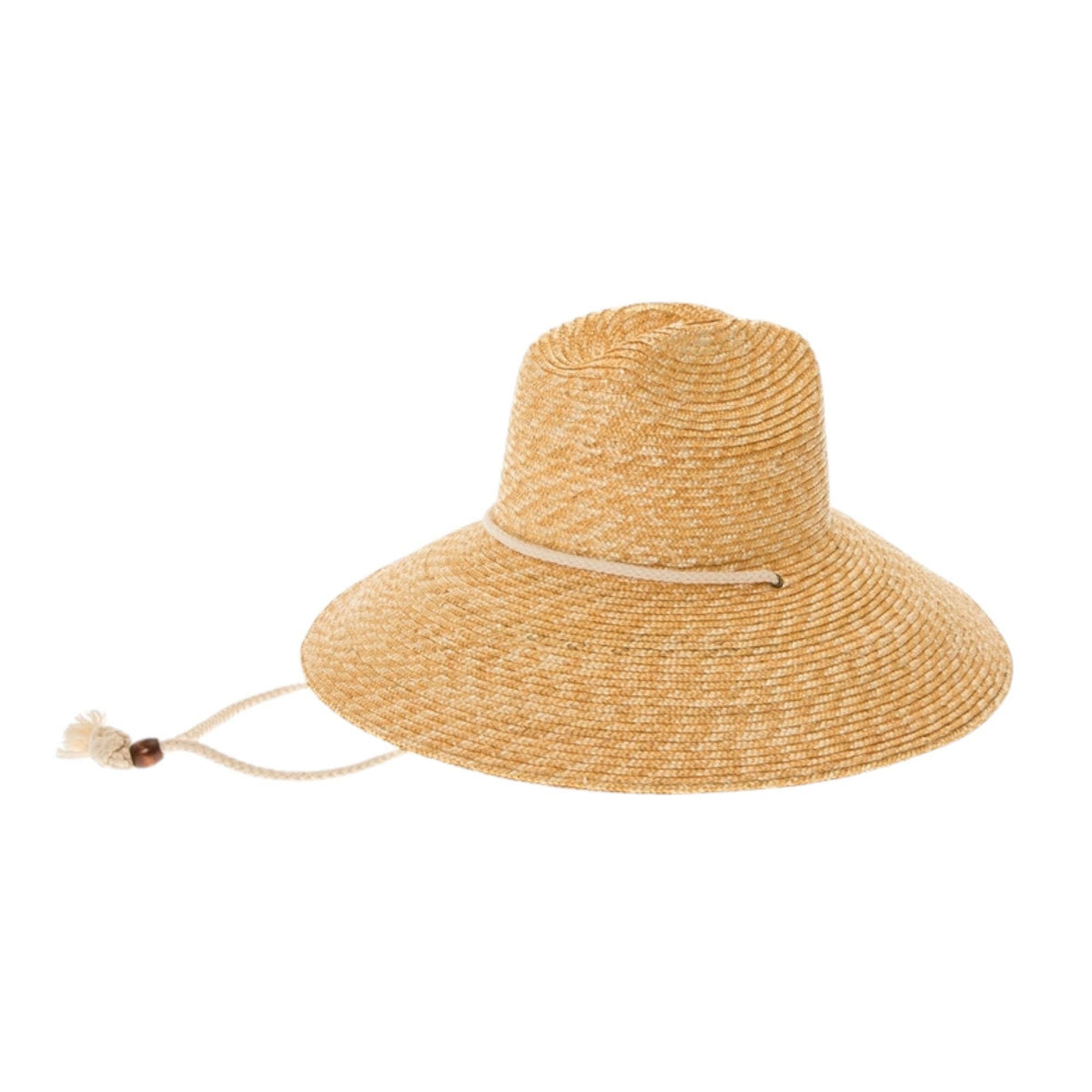 Structured Lifeguard-Style Hat in Fine Wheat Straw