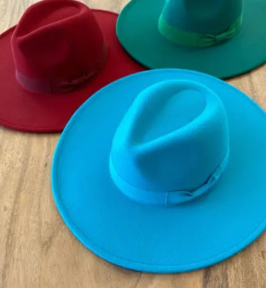 VEGAN FELT FEDORA  W/ BOW