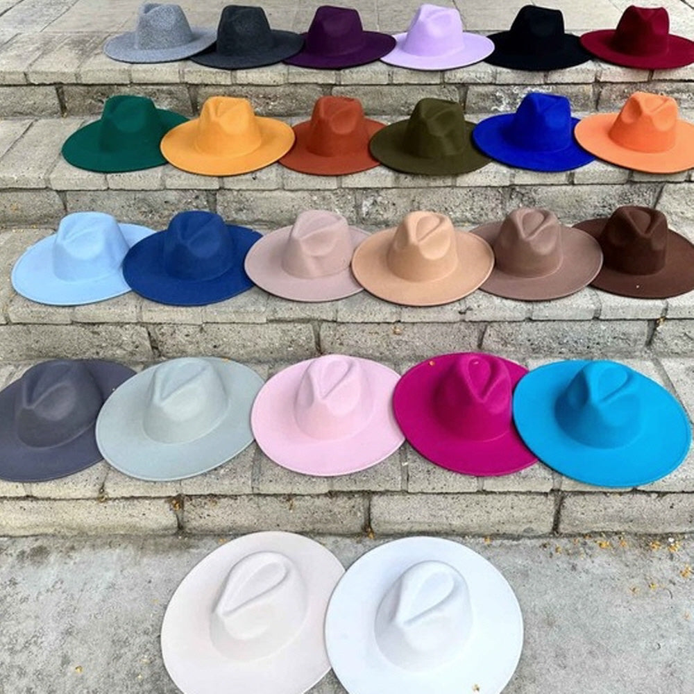 FASHION CLASSIC WIDE BRIM VEGAN FELT FEDORA