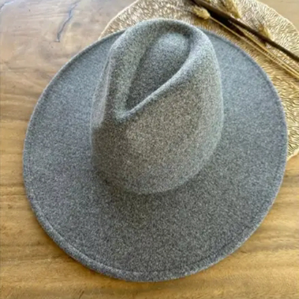 FASHION CLASSIC WIDE BRIM VEGAN FELT FEDORA