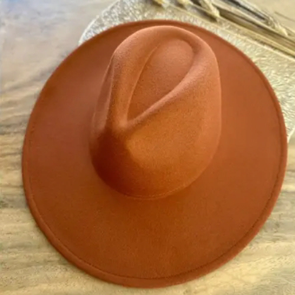 FASHION CLASSIC WIDE BRIM VEGAN FELT FEDORA