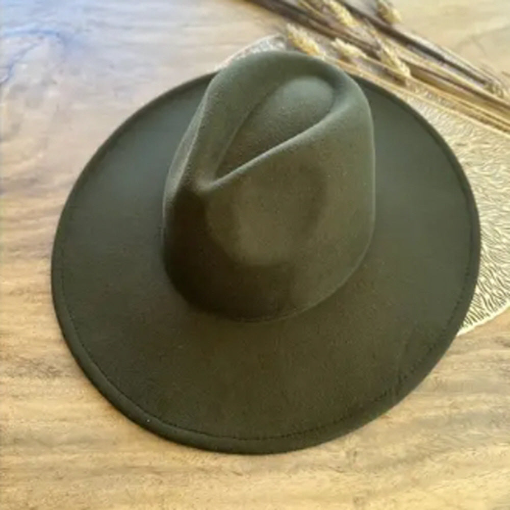 FASHION CLASSIC WIDE BRIM VEGAN FELT FEDORA