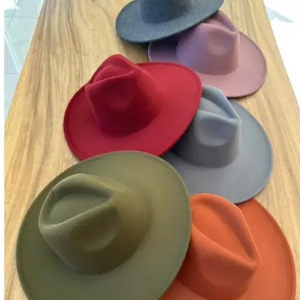 FASHION CLASSIC WIDE BRIM VEGAN FELT FEDORA