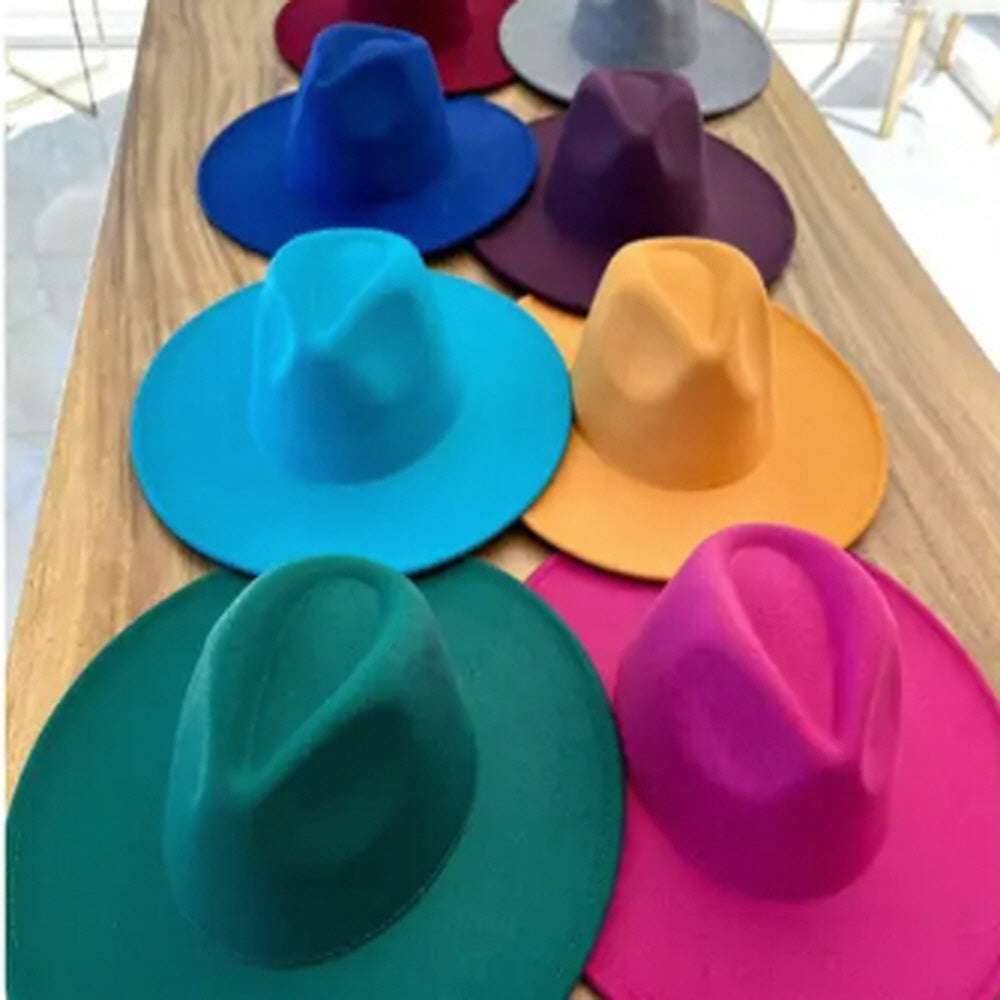 FASHION CLASSIC WIDE BRIM VEGAN FELT FEDORA