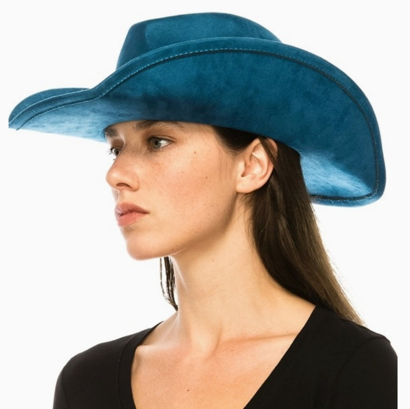 FASHION VEGAN SUEDE COWBOY HAT