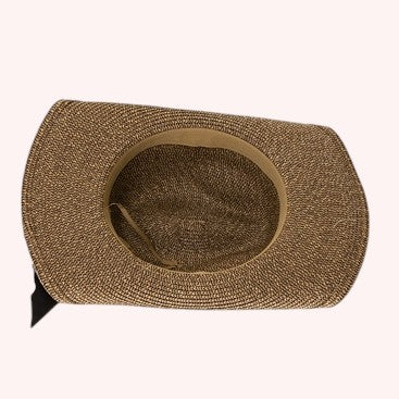 Packable Straw Cowgirl Hat w/ Bow