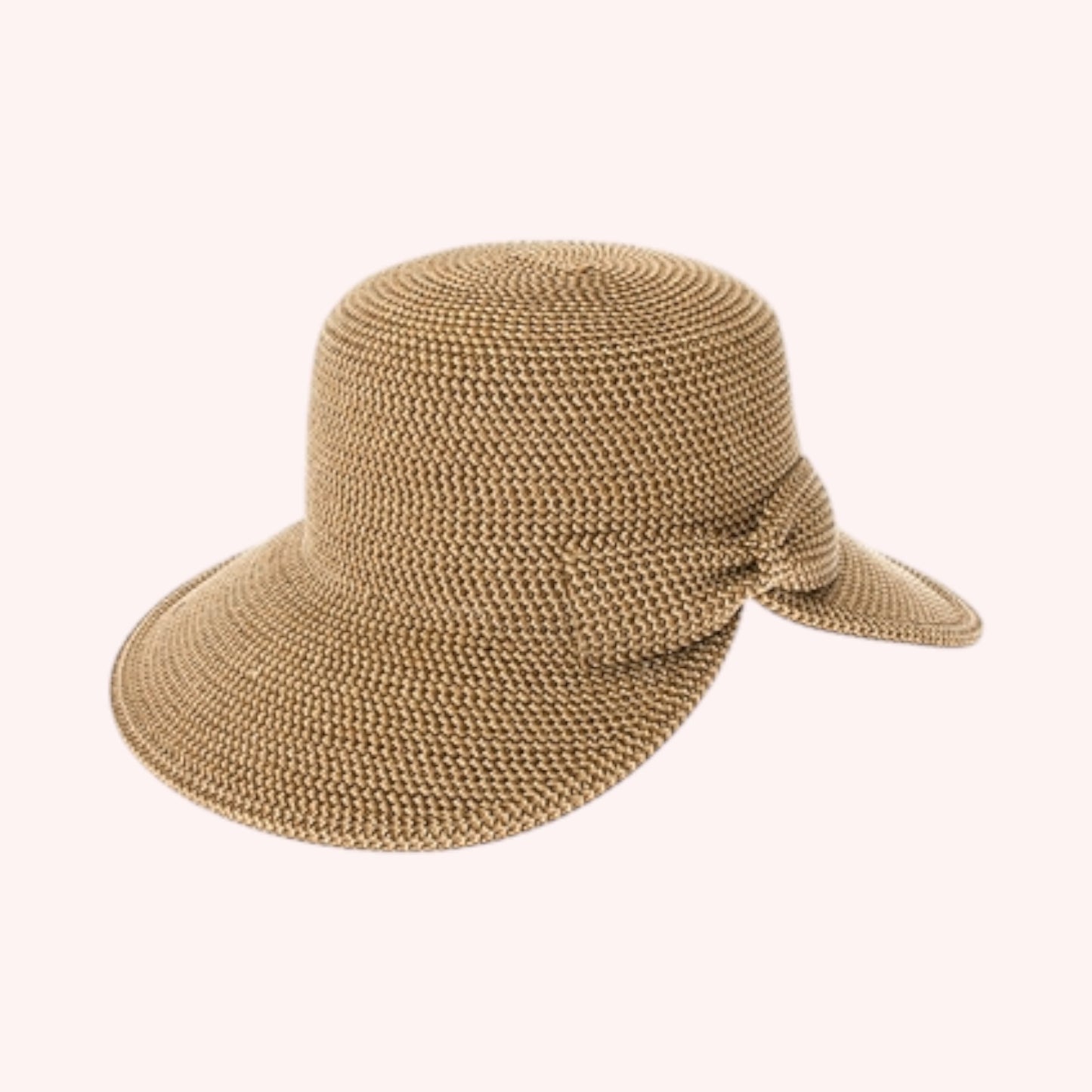 Heather Straw Split Back Sun Hat