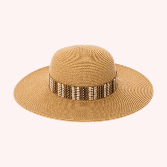 Straw Sun Hat w/ Tribal Band