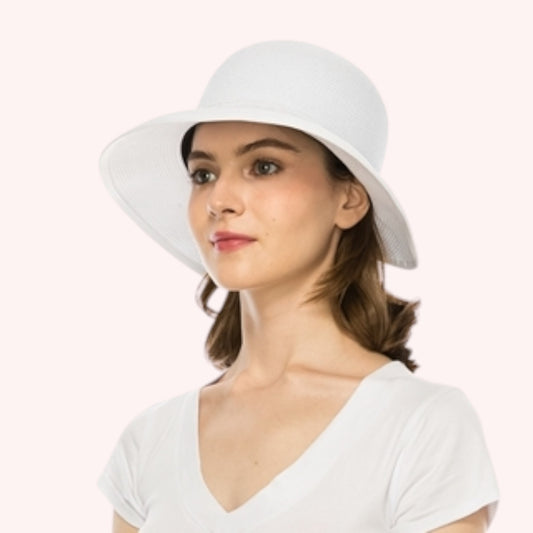 Fine Polybraid Split-Back Hat – Packable & Washable Sun Hat