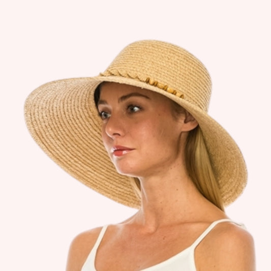 Raffia Straw Lampshade Sun Hat – Handmade, Packable & UPF 50