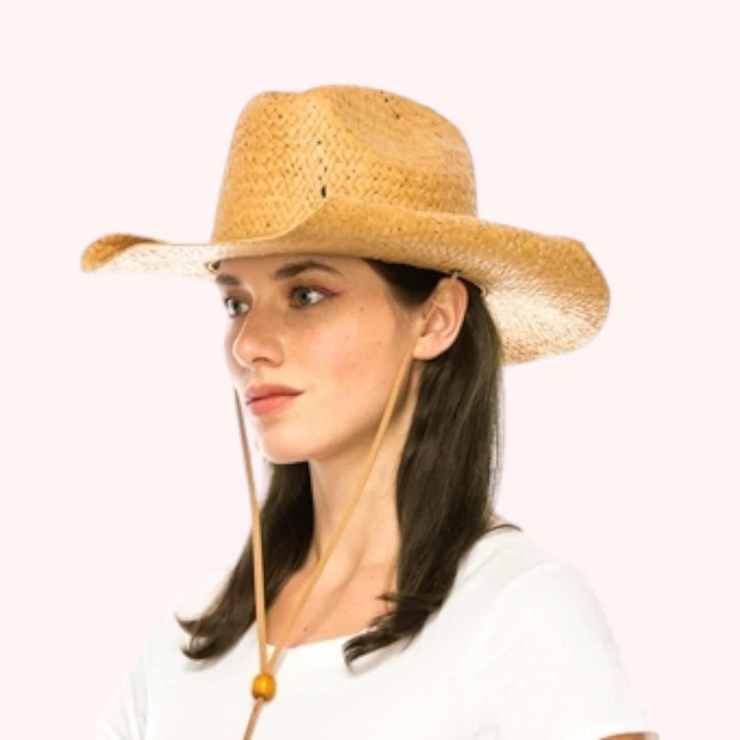 Handwoven Straw Cowboy Hat – Shapeable & Unisex Design