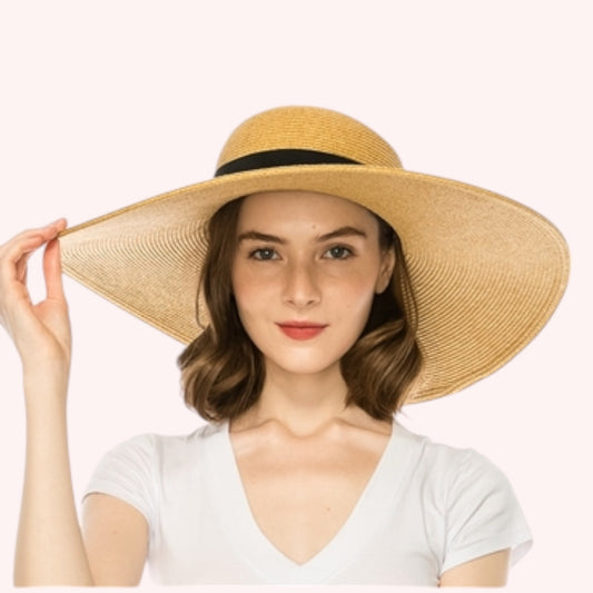 Wide Brim Sun Hat – UPF 50+ & Bamboo Detail