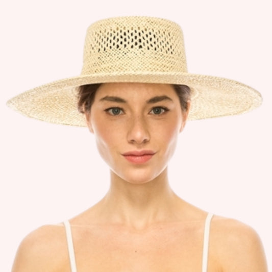 Peekaboo Weave Gambler Straw Hat – Handmade & UPF 50+