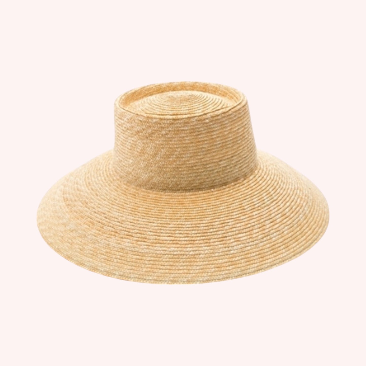 Fine Wheat Straw Lampshade Hat – UPF 50+ Adjustable Fit