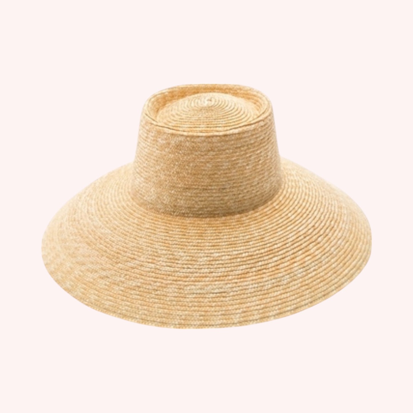 Fine Wheat Straw Lampshade Hat – UPF 50+ Adjustable Fit