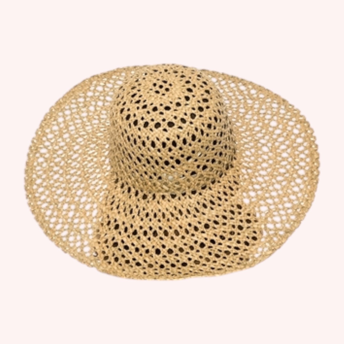 Open Weave Seagrass Straw Hat – Handwoven