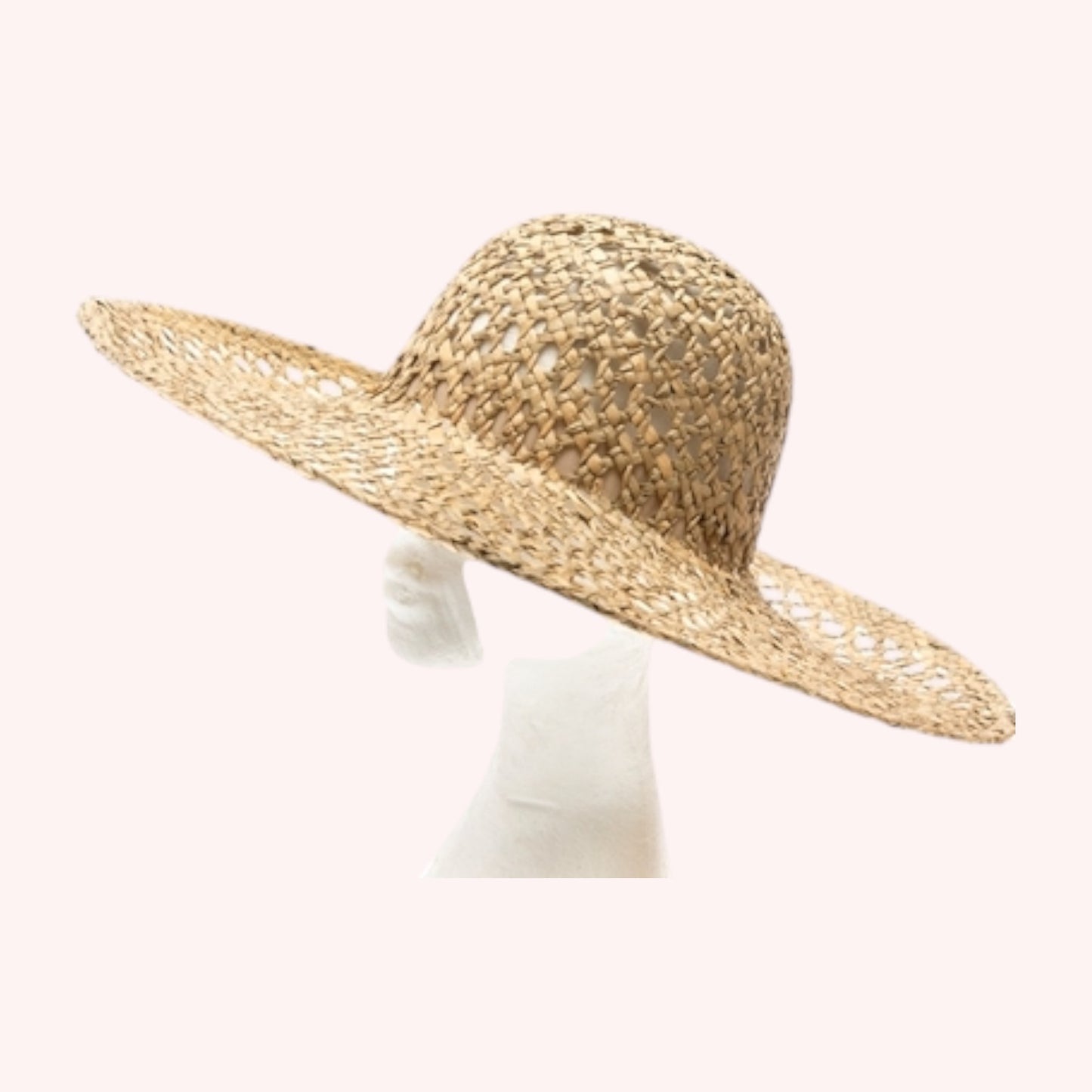 Open Weave Seagrass Straw Hat – Handwoven