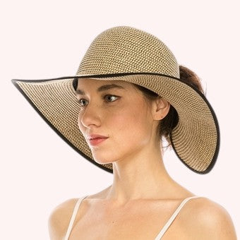 Ponytail Sun Hat w/ Butterfly Split – UPF 50+ & Adjustable