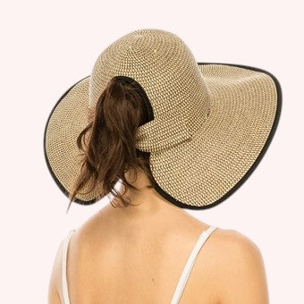 Ponytail Sun Hat w/ Butterfly Split – UPF 50+ & Adjustable