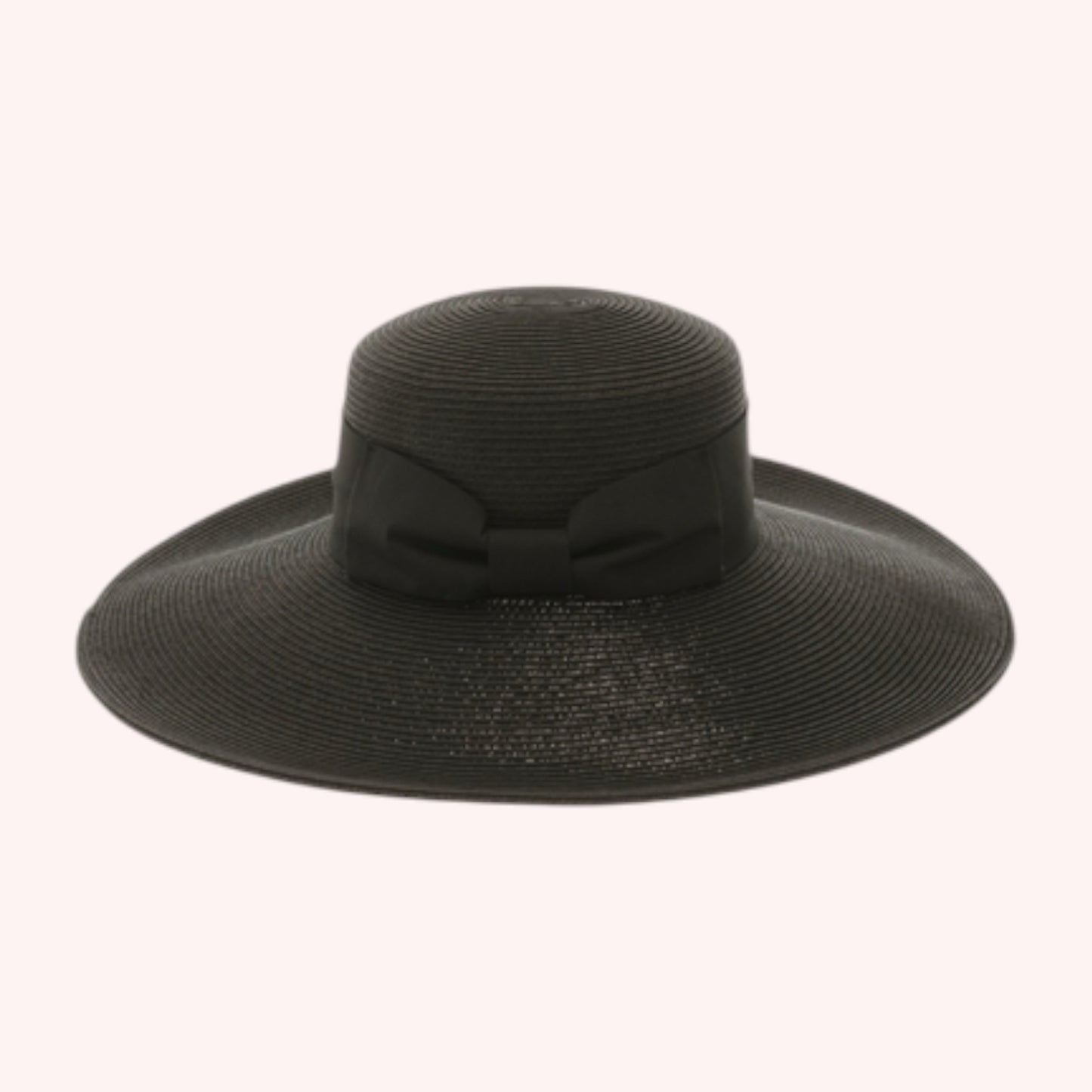 Down brim Straw Hat with Wide Bow