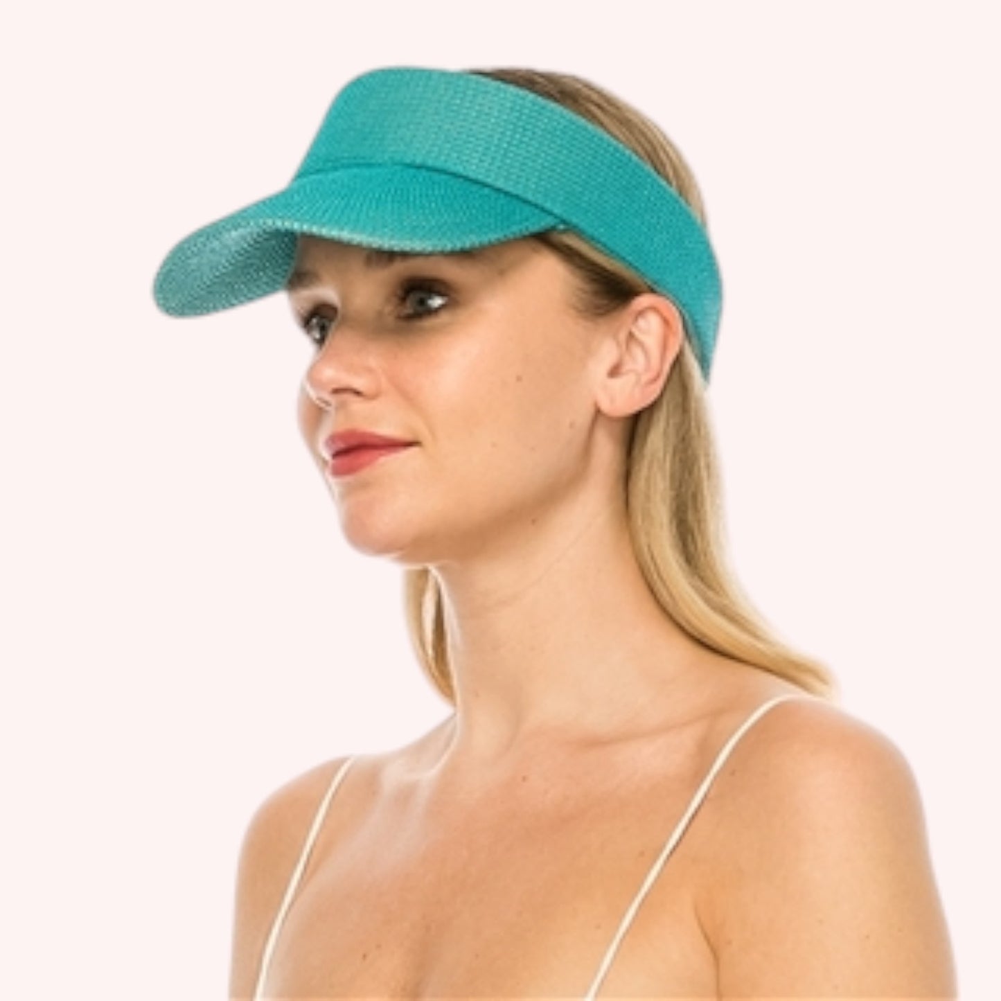 Sporty Straw Visor – Lightweight, Breathable & Adjustable